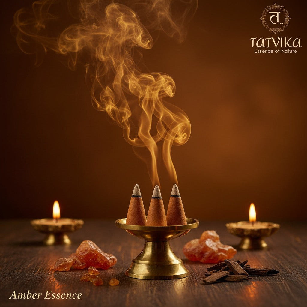 Amber Essence Dhoop Cones – Warm | Luxurious | Soul-Soothing