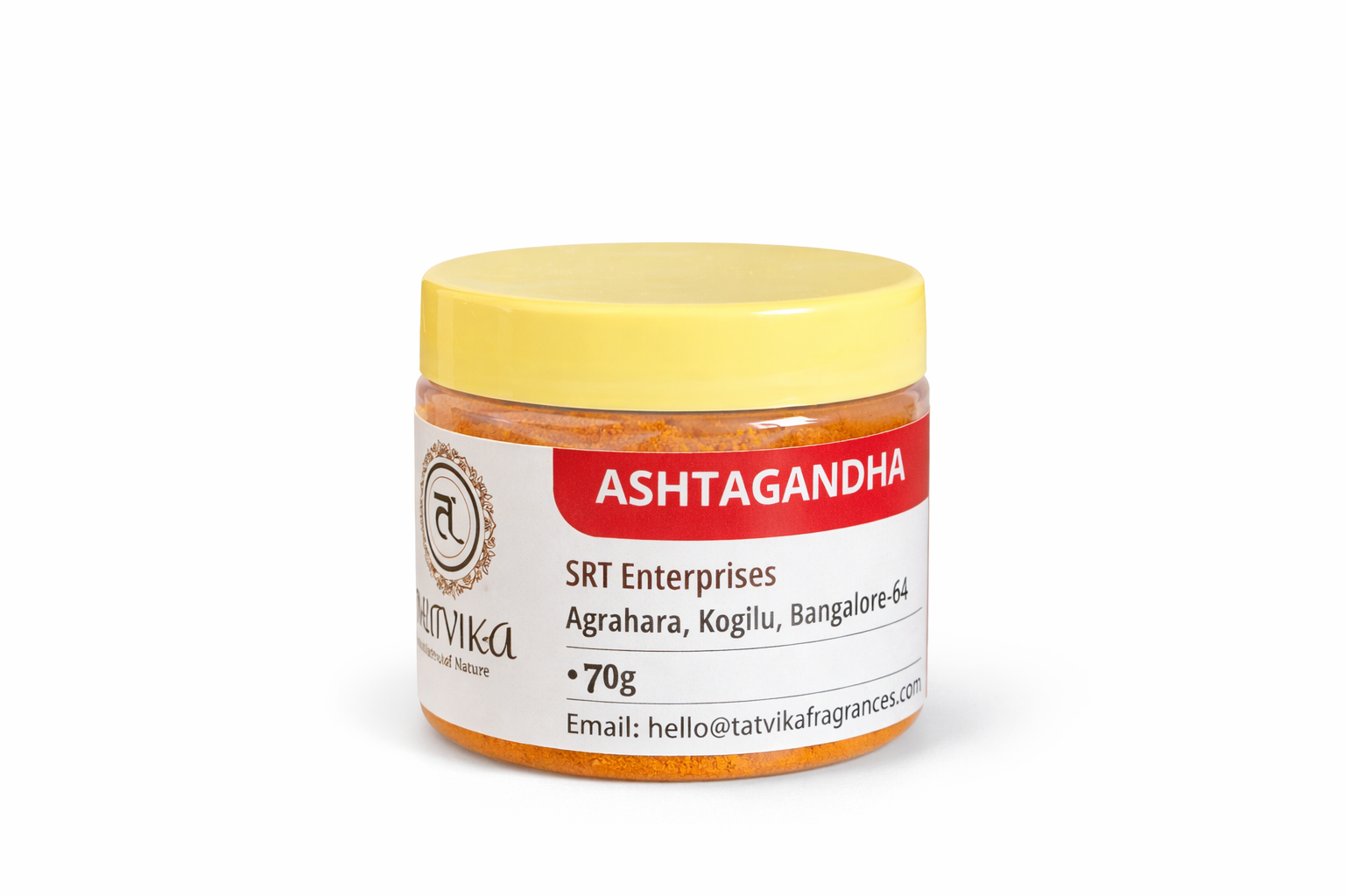 Ashtagandha packging with white background