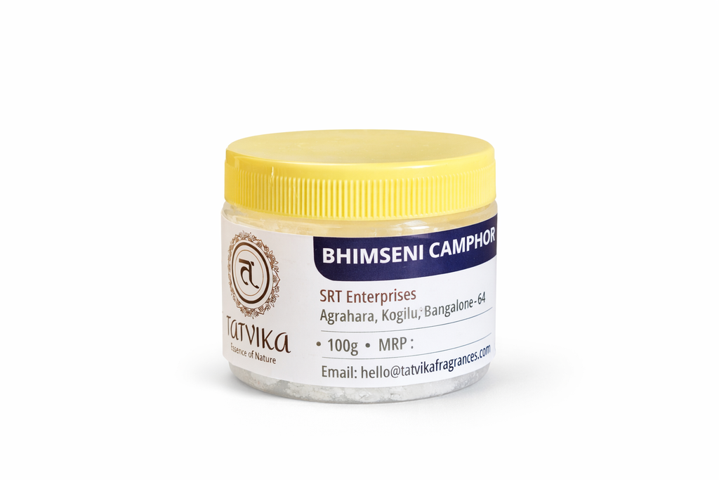 Bhimesni Camphor packaging with white background