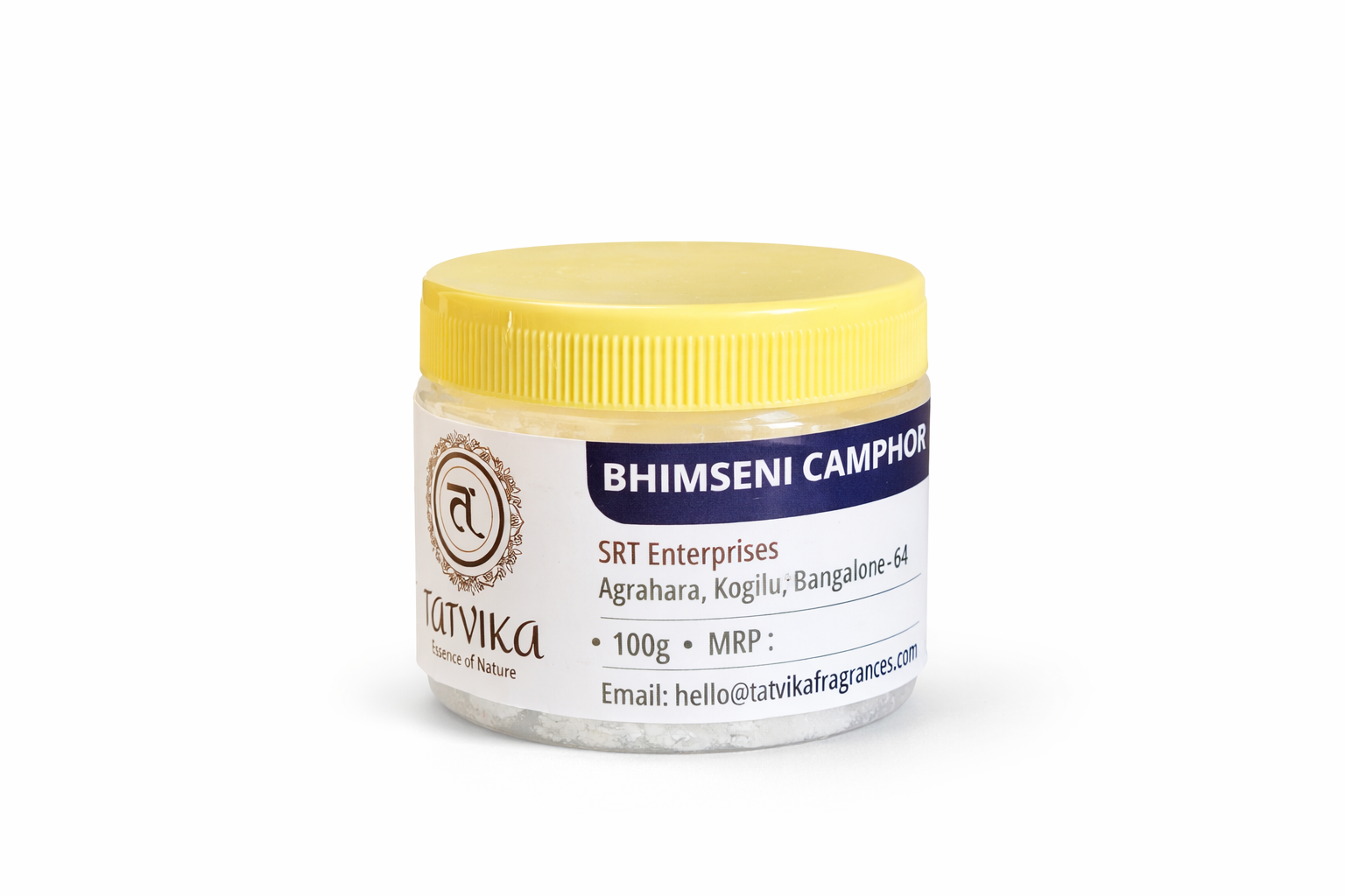Bhimesni Camphor packaging with white background