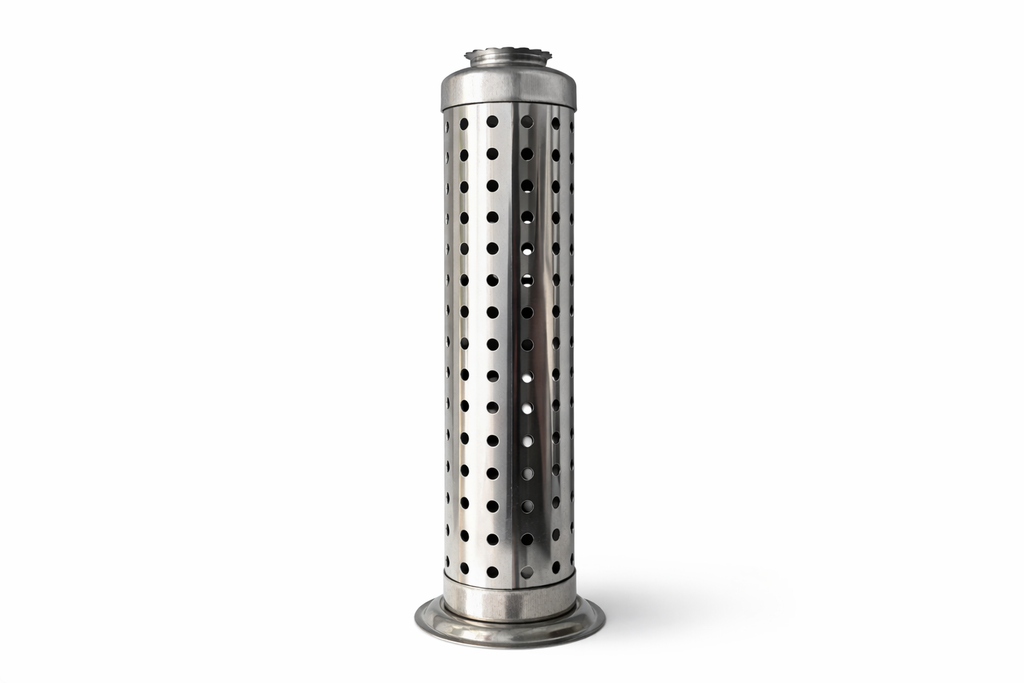 Stainless Steel Incense Stick closed holder with ash catcher white background