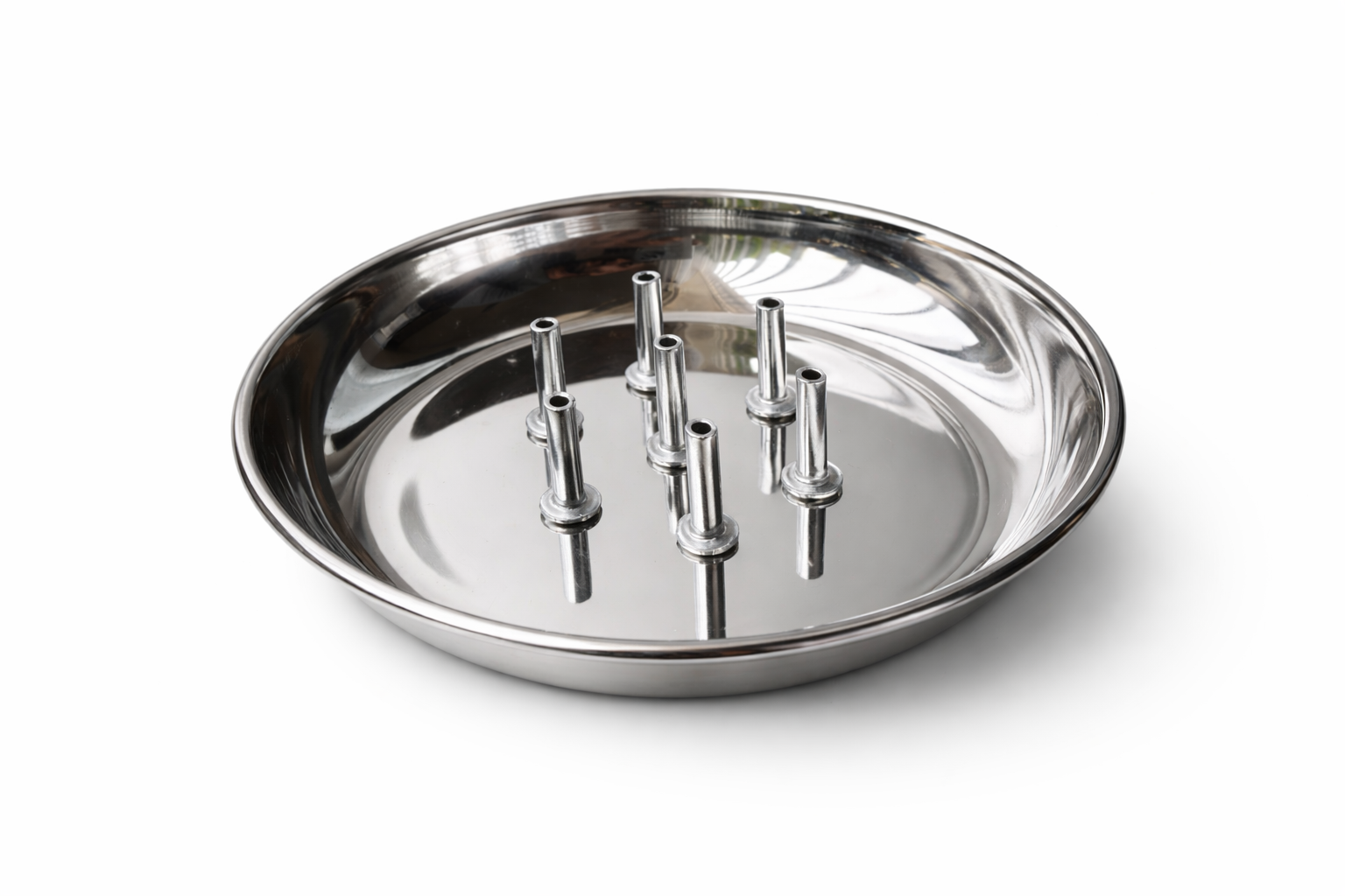 Stainless steel incense stick holder with ash catcher tray holding up to seven sticks